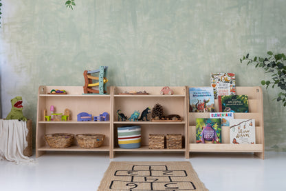 Montessori meubelset 2 speelgoedkasten + 1 boekenkast (met naam)