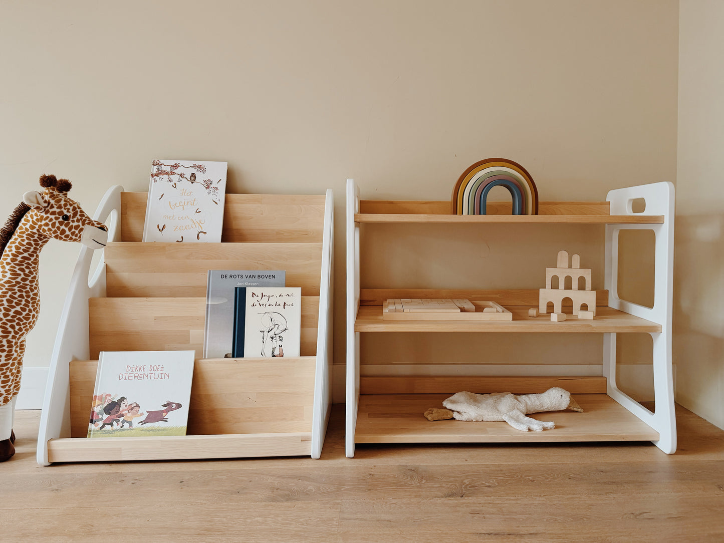 Montessori speelgoedplank + boekenkast XL SET