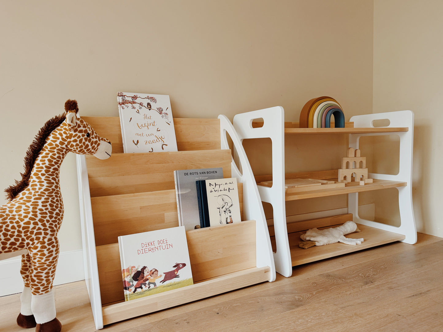 Montessori speelgoedplank + boekenkast XL SET